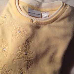 Alfred Dunner Fleece Top with Floral Embellishment